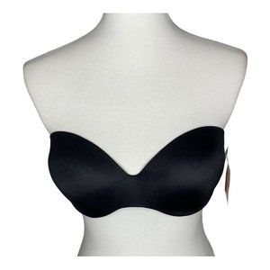Warner's This Is Not A Bra Strapless Bra Size 34D Black Style 01693 No Straps